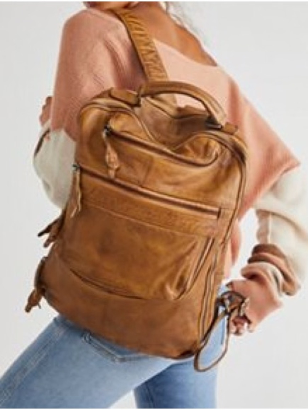 Free People East End Leather Backpack
